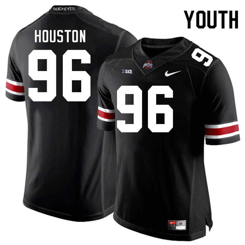 Ohio State Buckeyes Eddrick Houston Youth #96 Authentic Black College Football Jersey 2404SJQK0